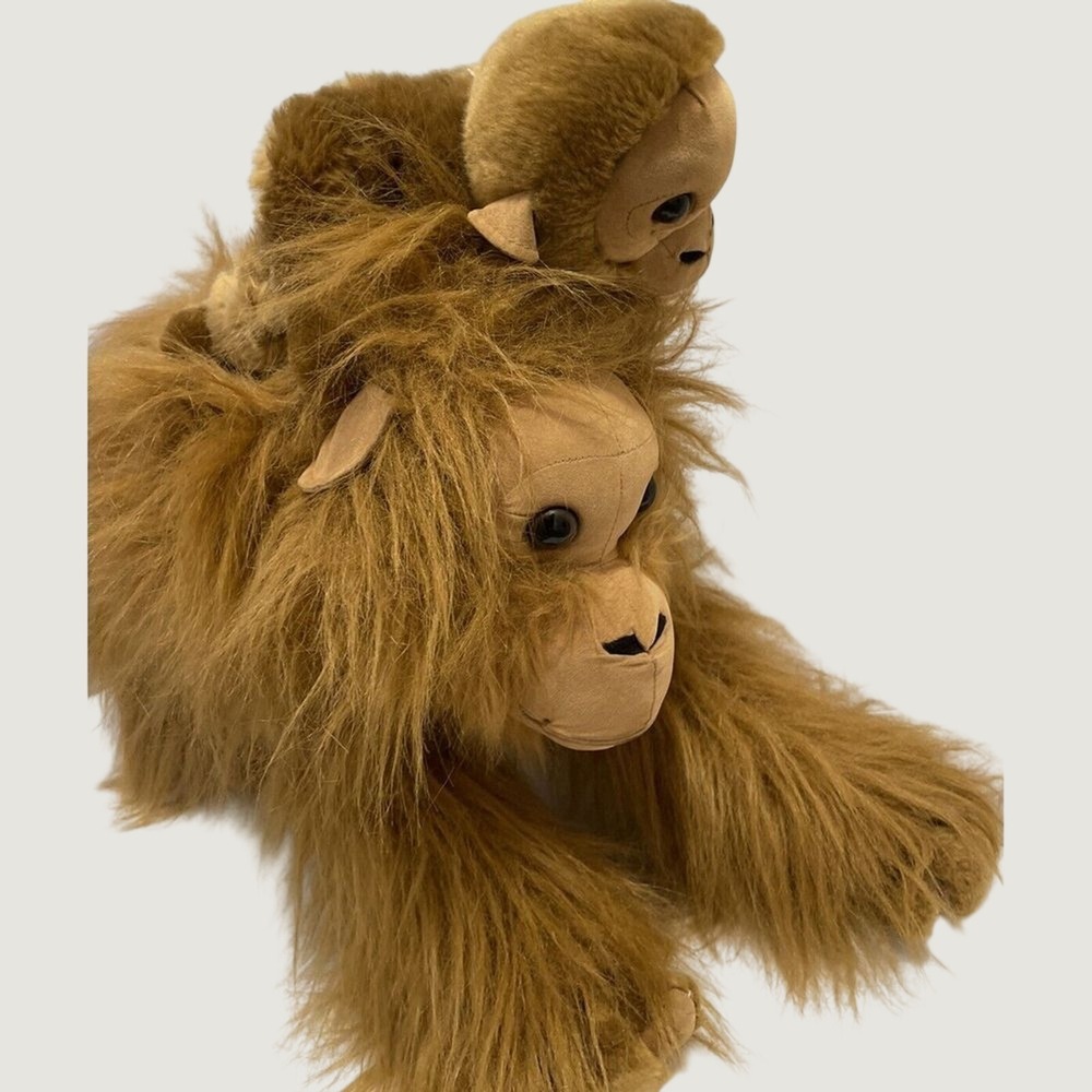 E&J Classic Orangutan Plush With Baby Stuffed Animal Ape Toy Monkey 24"x17"